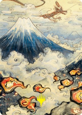 Mountain Art Card (Gold-Stamped Signature) [Kamigawa: Neon Dynasty Art Series] | Odin's Place