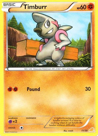 Timburr (11/30) [Black & White: Trainer Kit - Excadrill] | Odin's Place