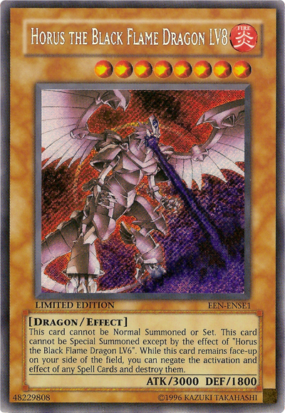 Horus The Black Flame Dragon LV8 [EEN-ENSE1] Secret Rare | Odin's Place