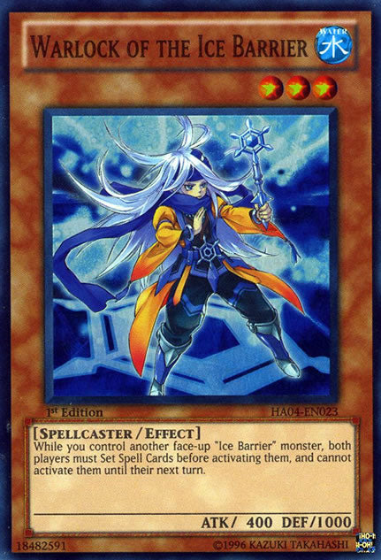 Warlock of the Ice Barrier [HA04-EN023] Super Rare | Odin's Place