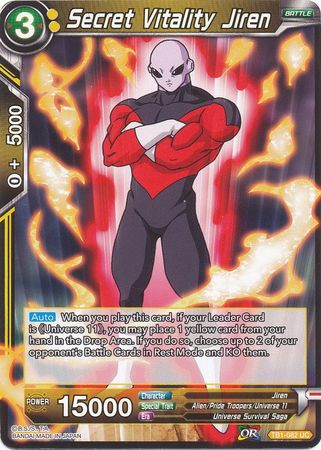 Secret Vitality Jiren (TB1-082) [The Tournament of Power] | Odin's Place