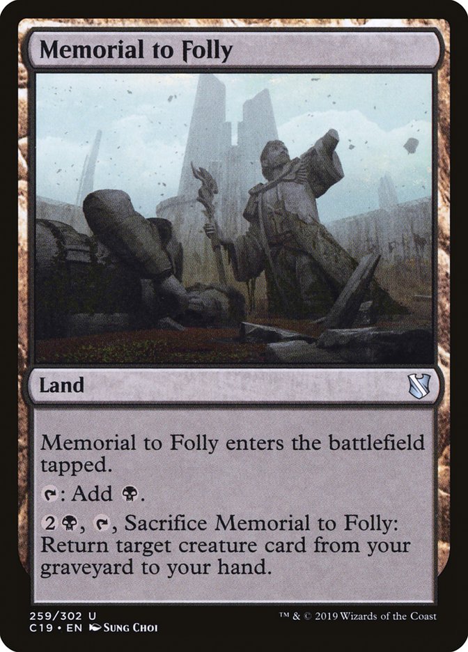 Memorial to Folly [Commander 2019] | Odin's Place