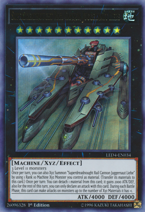Superdreadnought Rail Cannon Juggernaut Liebe [LED4-EN034] Ultra Rare | Odin's Place