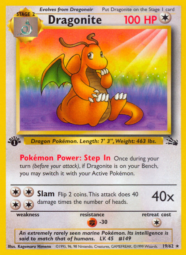 Dragonite (19/62) [Fossil 1st Edition] | Odin's Place