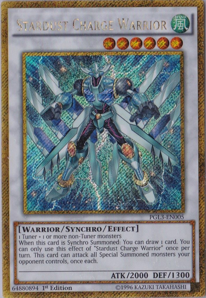 Stardust Charge Warrior [PGL3-EN005] Gold Secret Rare | Odin's Place