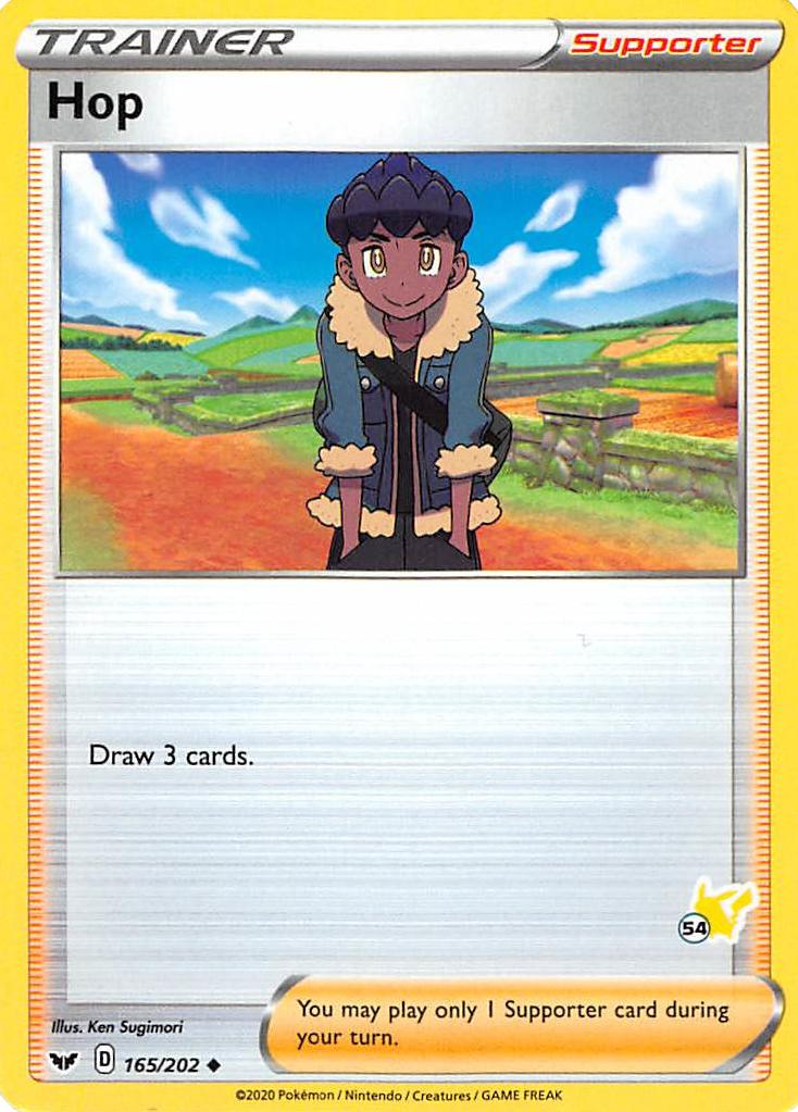 Hop (165/202) (Pikachu Stamp #54) [Battle Academy 2022] | Odin's Place