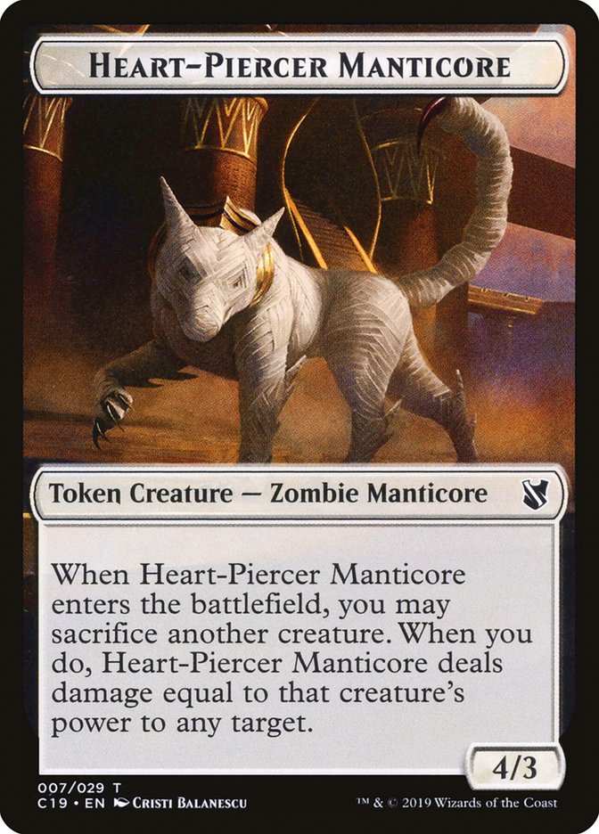 Heart-Piercer Manticore Token [Commander 2019 Tokens] | Odin's Place
