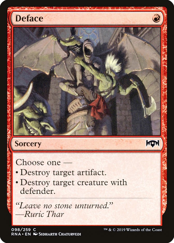 Deface (98) [Ravnica Allegiance] | Odin's Place