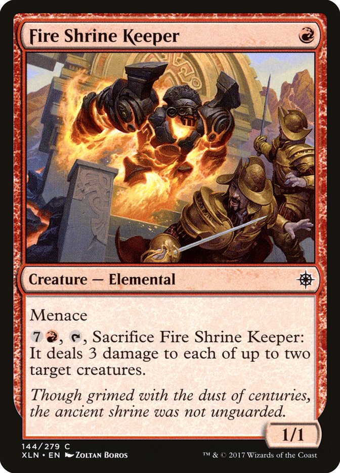 Fire Shrine Keeper (144) [Ixalan] | Odin's Place