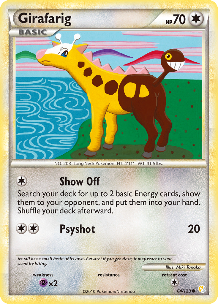 Girafarig (64/123) [HeartGold & SoulSilver: Base Set] | Odin's Place