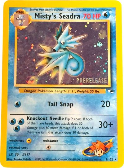 Misty's Seadra (9/132) (Prerelease Promo) [Gym Heroes Unlimited] | Odin's Place