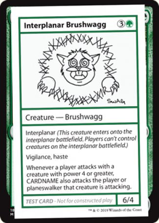 Interplanar Brushwagg (2021 Edition) [Mystery Booster Playtest Cards] | Odin's Place
