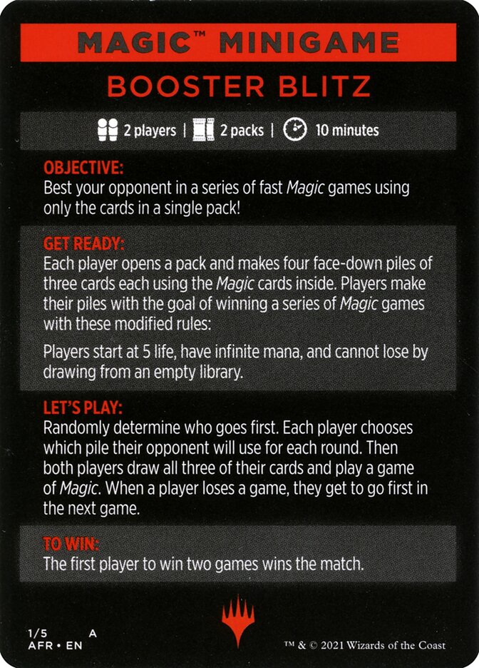 Booster Blitz (Magic Minigame) [Dungeons & Dragons: Adventures in the Forgotten Realms Minigame] | Odin's Place