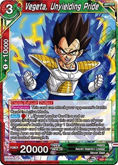 Vegeta, Unyielding Pride (EB1-057) [Battle Evolution Booster] | Odin's Place