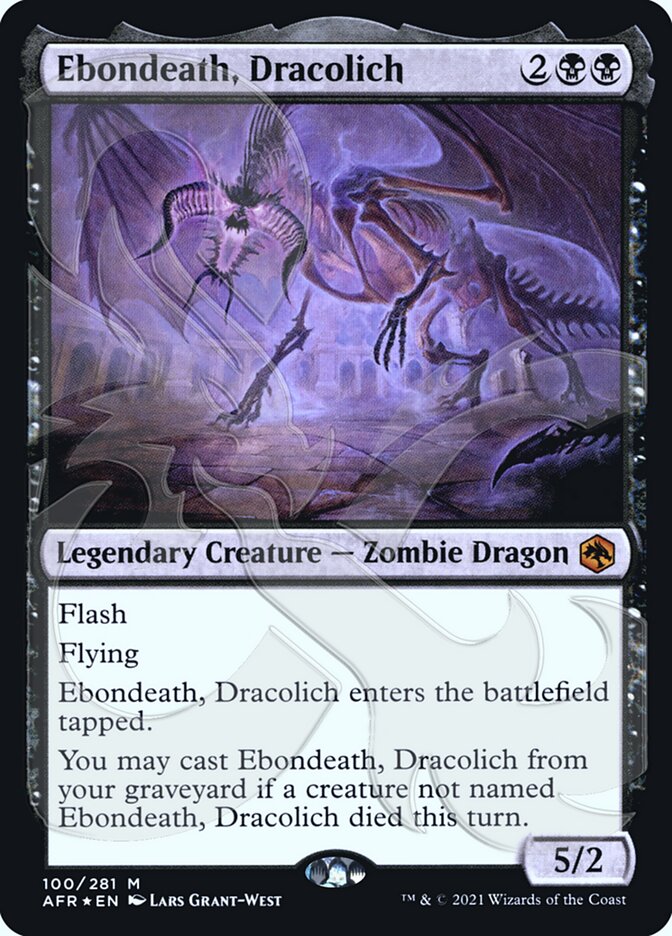Ebondeath, Dracolich (Ampersand Promo) [Dungeons & Dragons: Adventures in the Forgotten Realms Promos] | Odin's Place