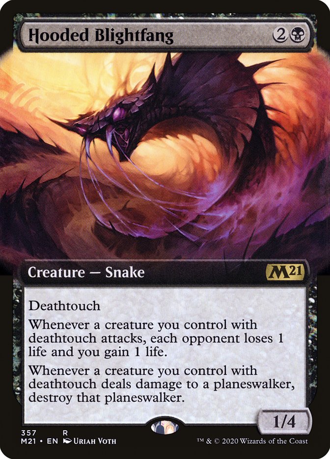 Hooded Blightfang (Extended Art) [Core Set 2021] | Odin's Place