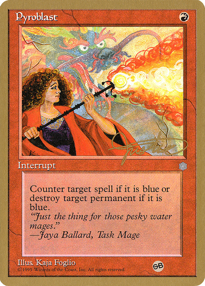Pyroblast (Mark Justice) (SB) [Pro Tour Collector Set] | Odin's Place