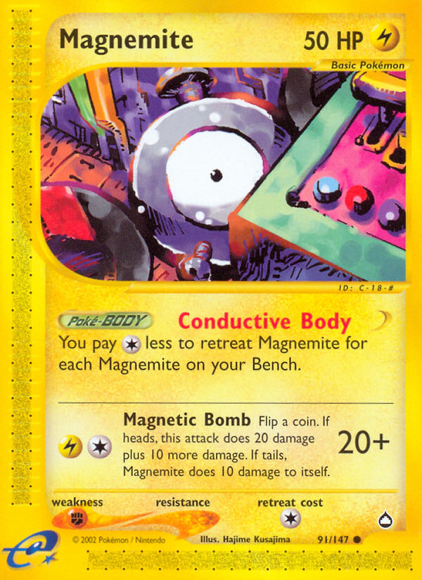 Magnemite (91/147) [Aquapolis] | Odin's Place
