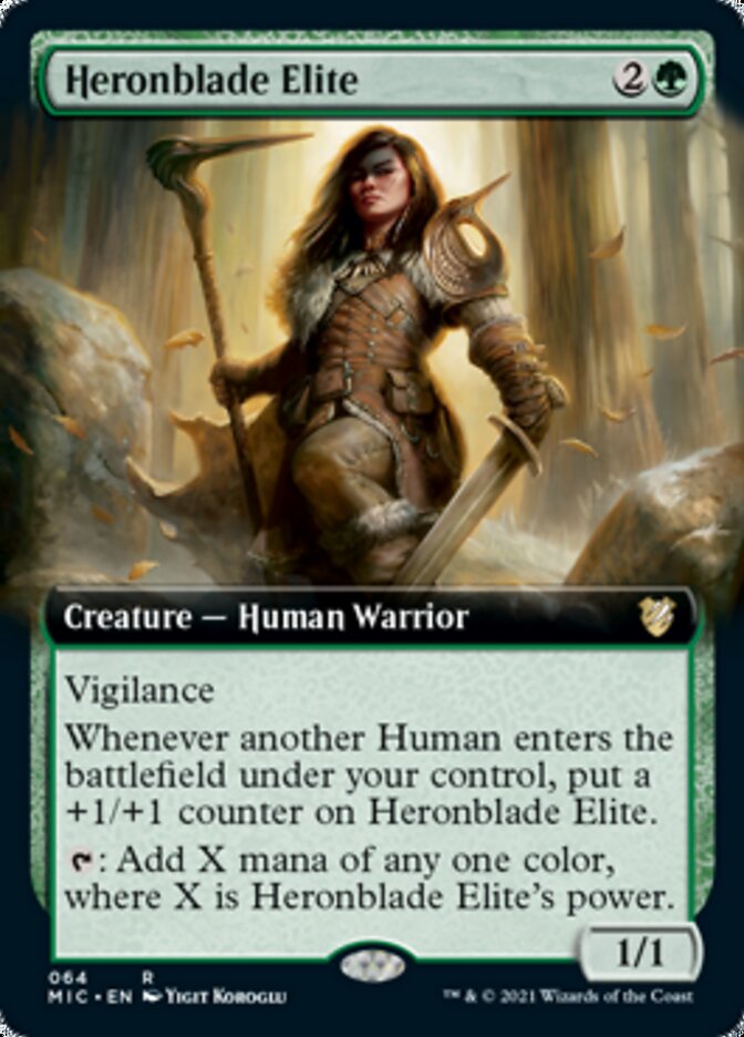 Heronblade Elite (Extended Art) [Innistrad: Midnight Hunt Commander] | Odin's Place