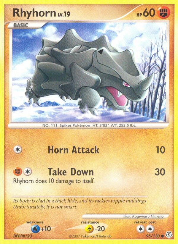 Rhyhorn (95/130) [Diamond & Pearl: Base Set] | Odin's Place