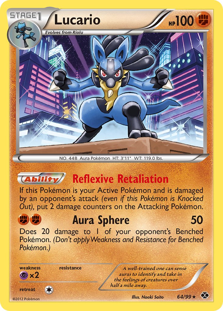 Lucario (64/99) (Cosmos Holo) (Blister Exclusive) [Black & White: Next Destinies] | Odin's Place