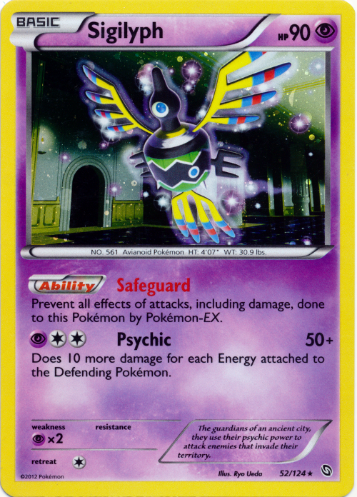 Sigilyph (52/124) (Cosmos Holo) [Black & White: Dragons Exalted] | Odin's Place