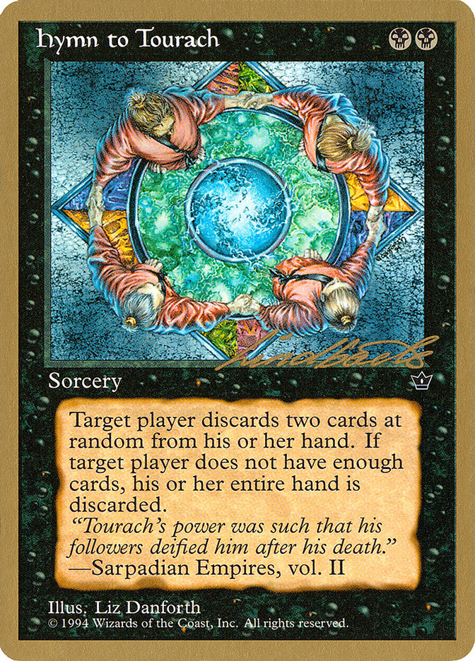 Hymn to Tourach (Circle) (Leon Lindback) [Pro Tour Collector Set] | Odin's Place