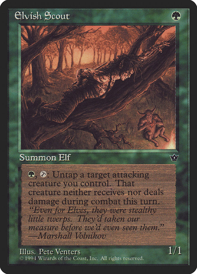 Elvish Scout (Pete Venters) [Fallen Empires] | Odin's Place