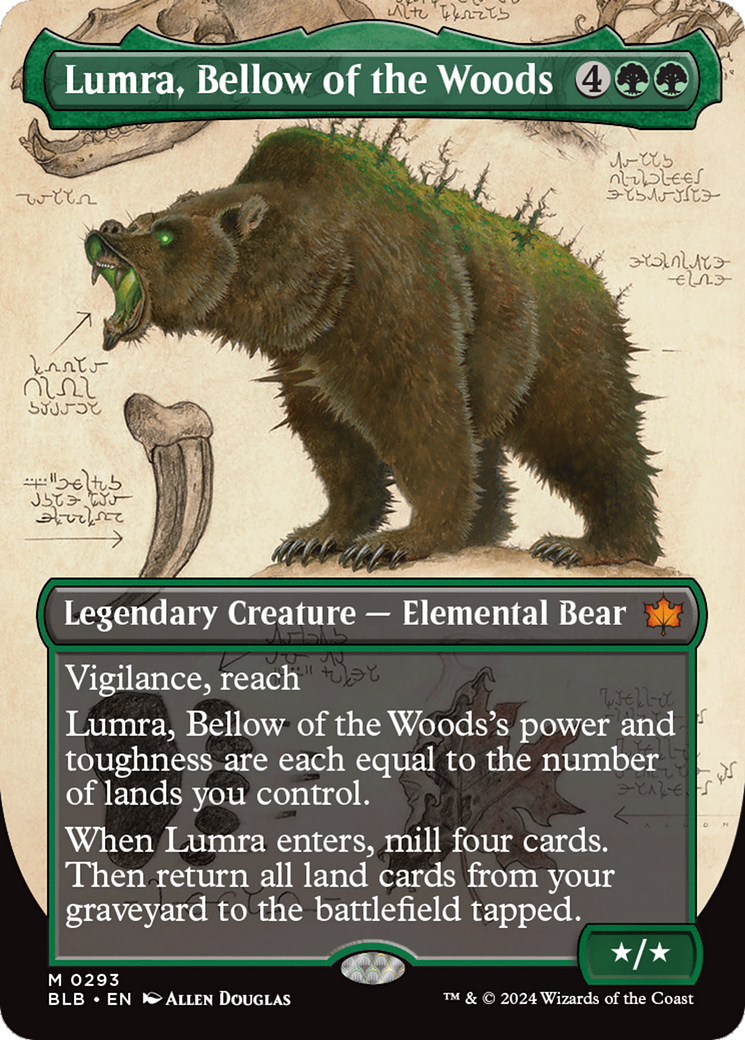 Lumra, Bellow of the Woods (Borderless) (0293) [Bloomburrow] | Odin's Place
