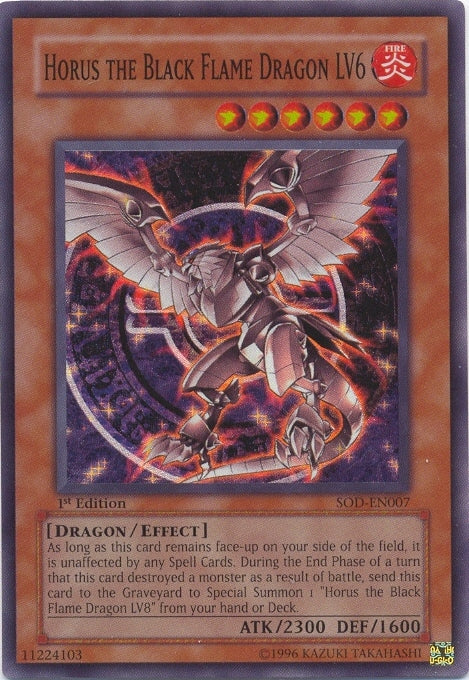 Horus the Black Flame Dragon LV6 [SOD-EN007] Super Rare | Odin's Place