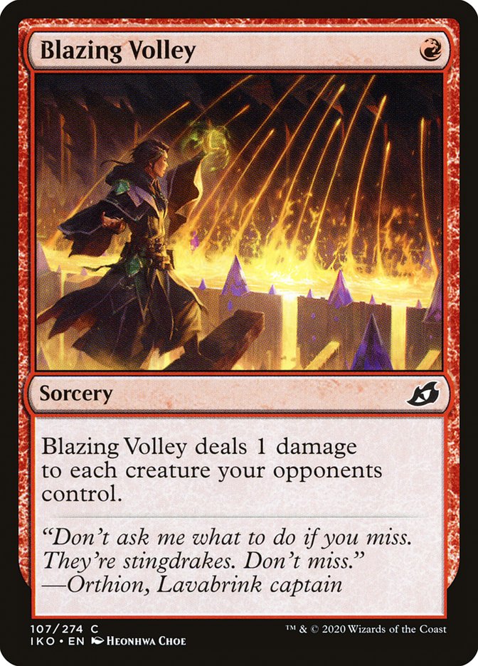 Blazing Volley [Ikoria: Lair of Behemoths] | Odin's Place