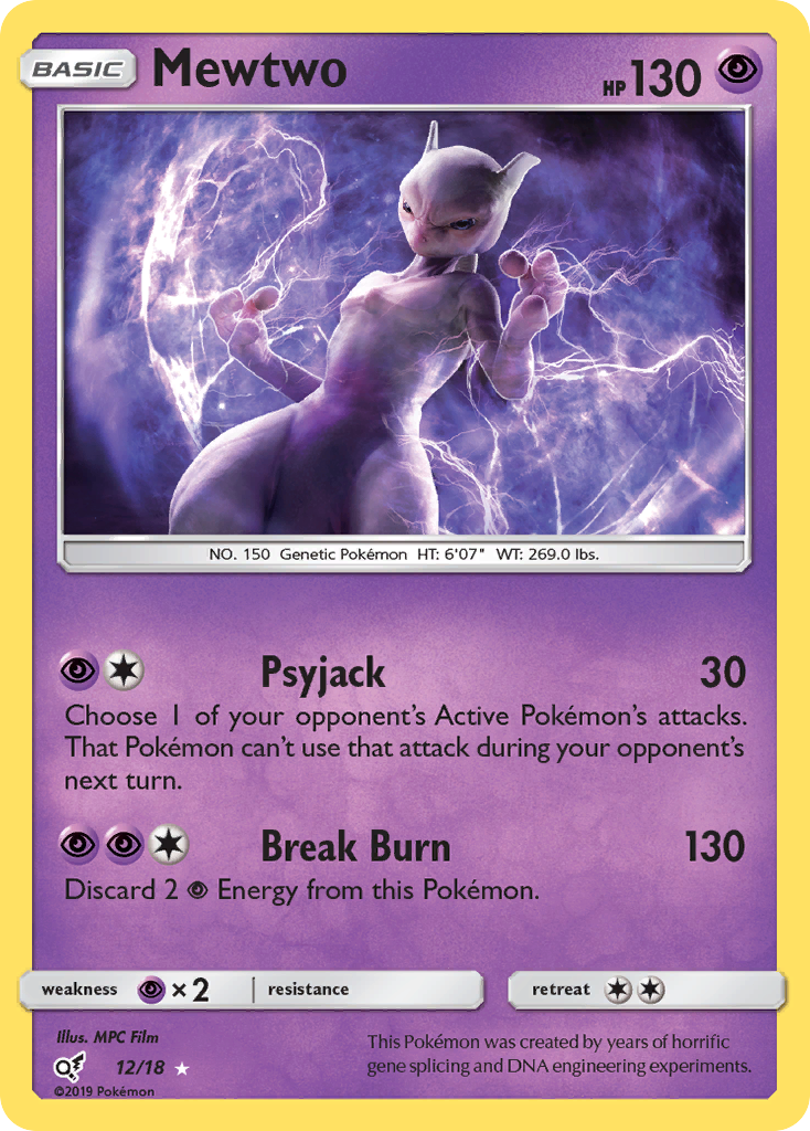 Mewtwo (12/18) [Sun & Moon: Detective Pikachu] | Odin's Place