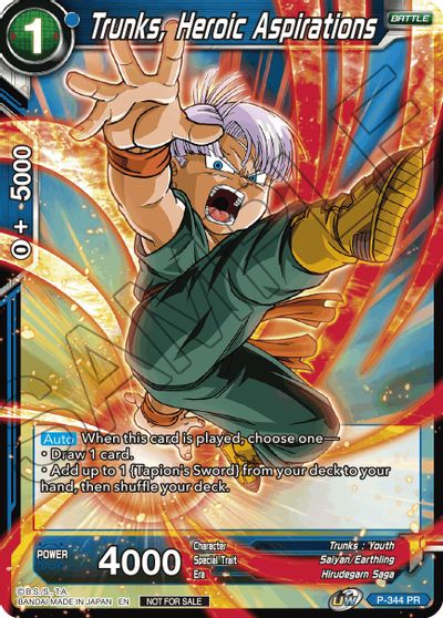 Trunks, Heroic Aspirations (P-344) [Tournament Promotion Cards] | Odin's Place