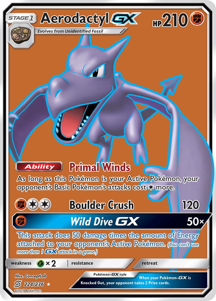 Aerodactyl GX (224/236) [Sun & Moon: Unified Minds] | Odin's Place