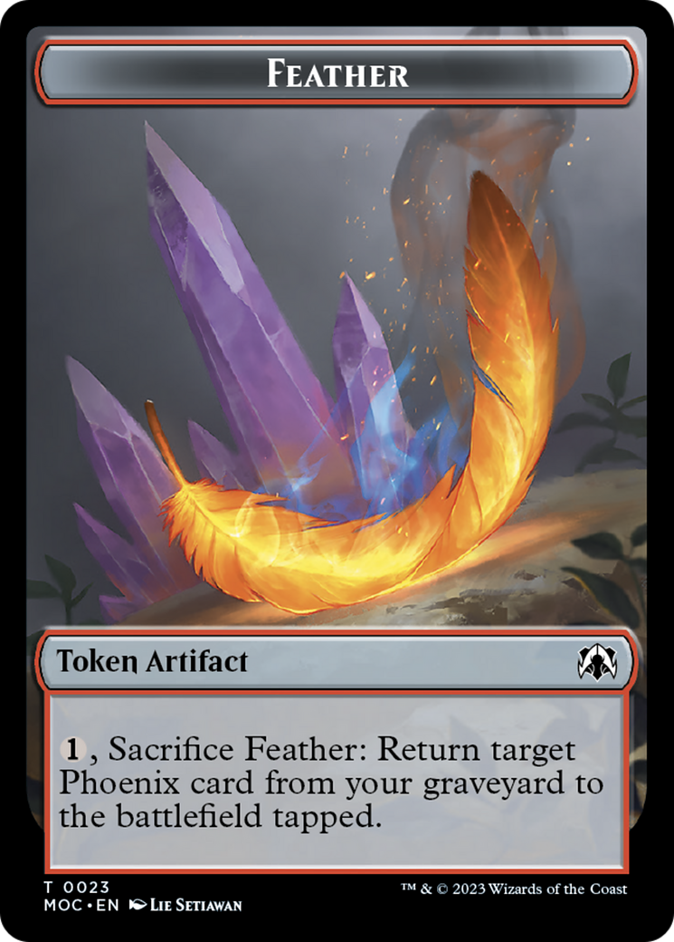 Feather // Servo Double-Sided Token [March of the Machine Commander Tokens] | Odin's Place