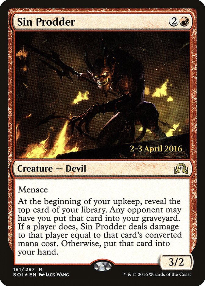 Sin Prodder (181) [Shadows over Innistrad Prerelease Promos] | Odin's Place