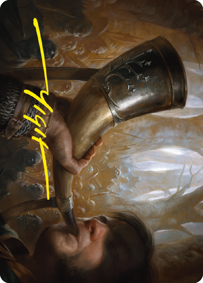 Horn of Gondor Art Card (Gold-Stamped Signature) [The Lord of the Rings: Tales of Middle-earth Art Series] | Odin's Place