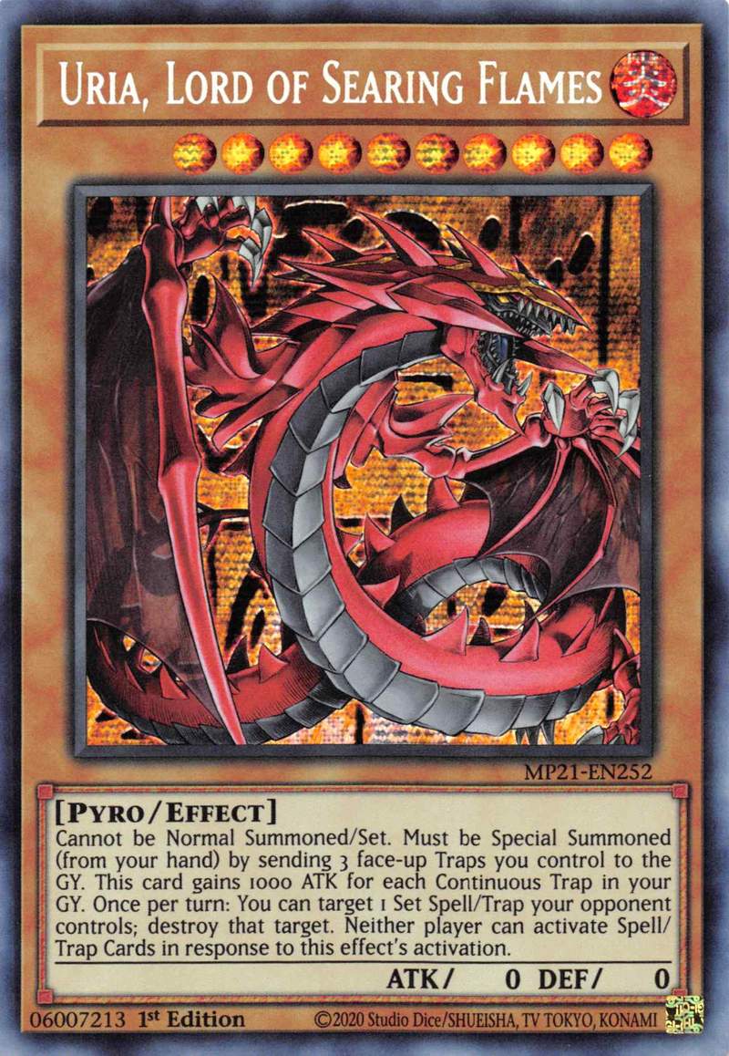 Uria, Lord of Searing Flames [MP21-EN252] Prismatic Secret Rare | Odin's Place