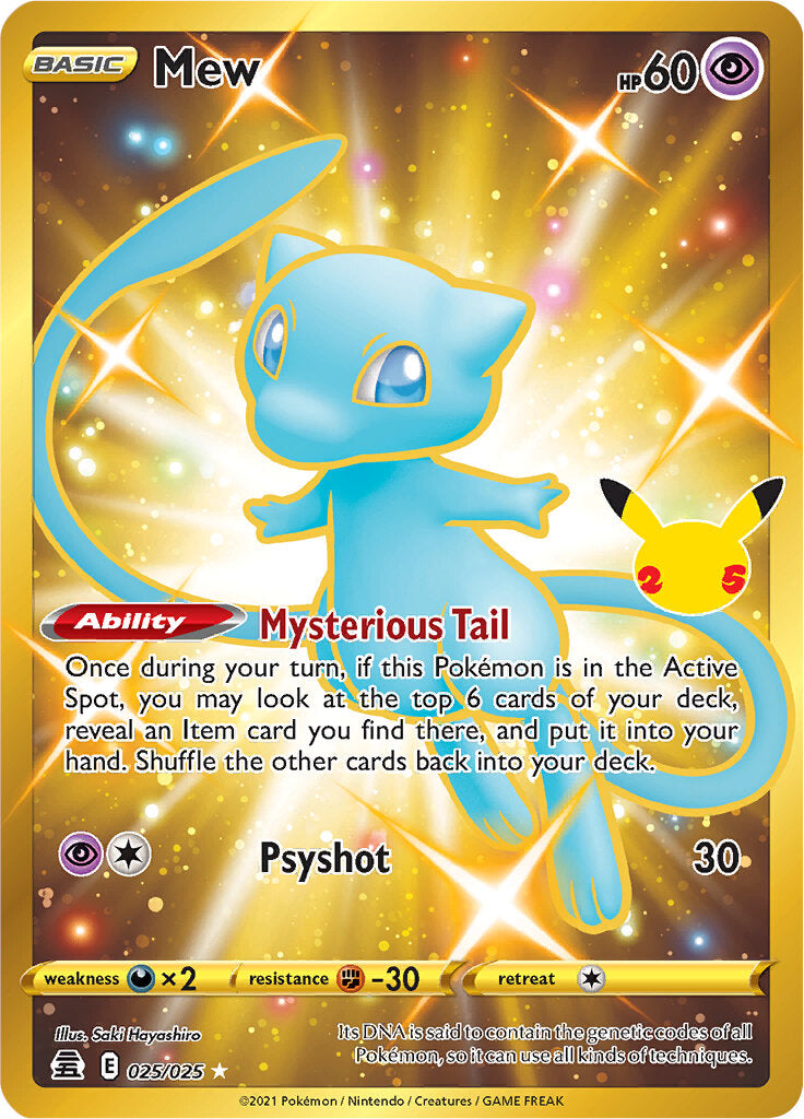 Mew (025/025) (Gold) [Celebrations: 25th Anniversary] | Odin's Place