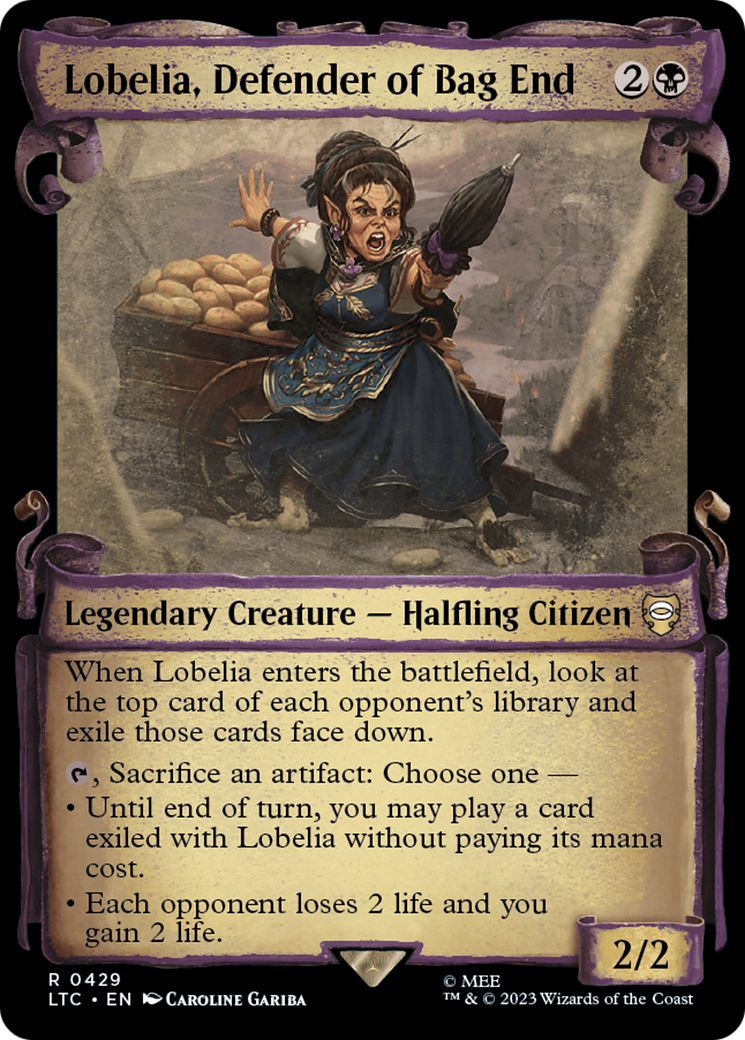 Lobelia, Defender of Bag End [The Lord of the Rings: Tales of Middle-Earth Commander Showcase Scrolls] | Odin's Place