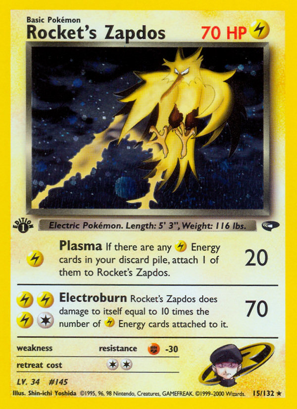 Rocket's Zapdos (15/132) [Gym Challenge 1st Edition] | Odin's Place