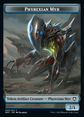 Construct (008) // Phyrexian Myr Double-Sided Token [The Brothers' War Commander Tokens] | Odin's Place