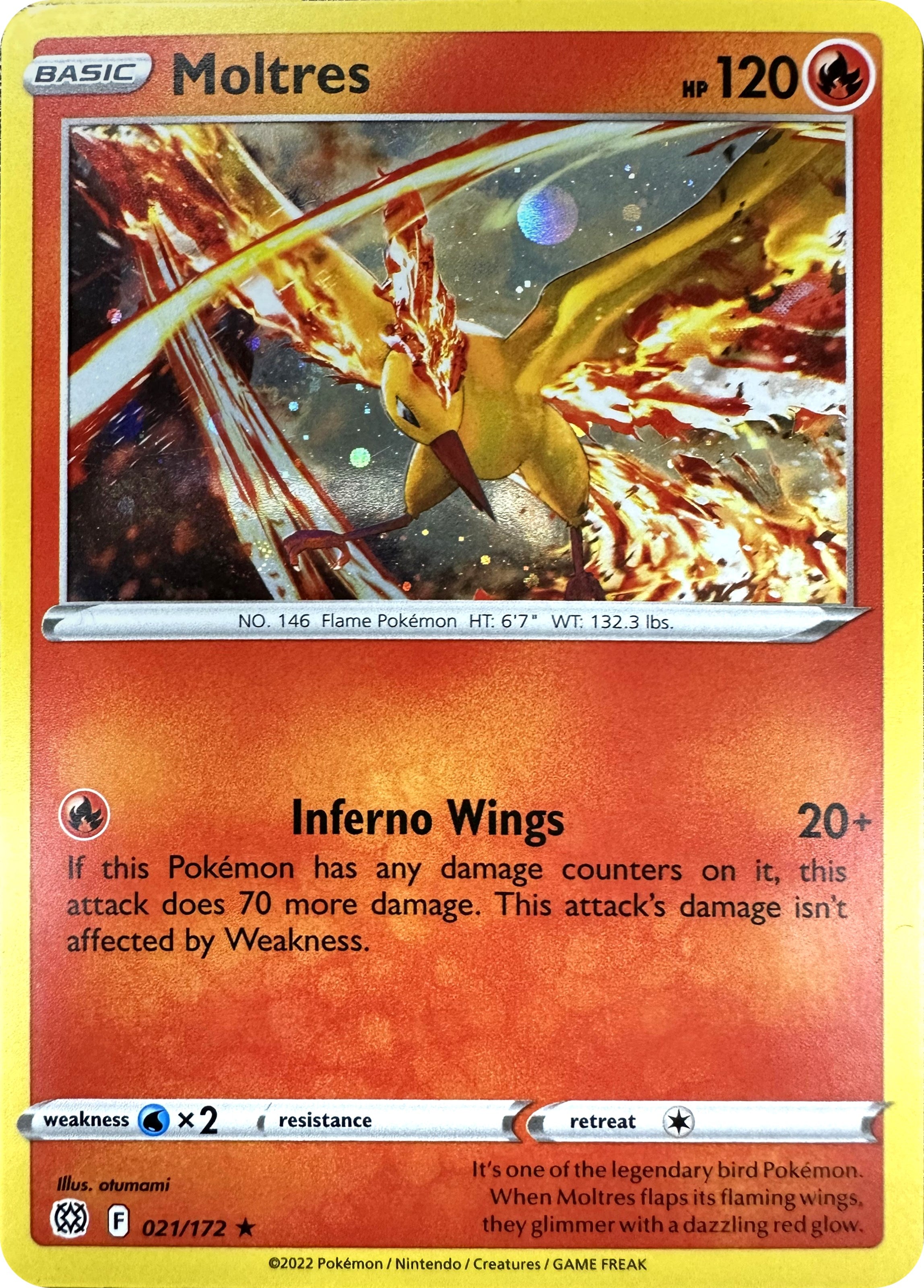 Moltres (021/172) (Cosmos Holo) [Sword & Shield: Brilliant Stars] | Odin's Place