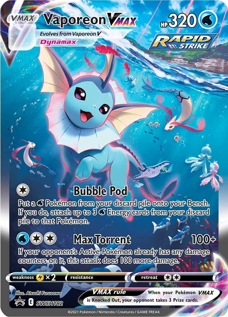 Vaporeon VMAX (SWSH182) [Sword & Shield: Black Star Promos] | Odin's Place