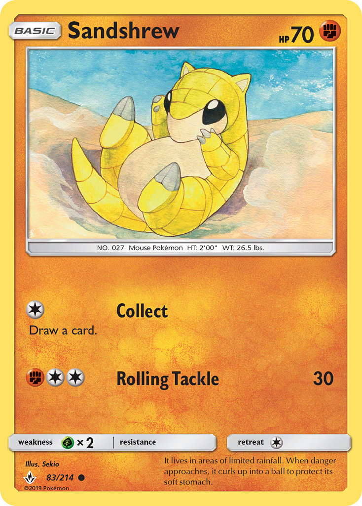 Sandshrew (83/214) [Sun & Moon: Unbroken Bonds] | Odin's Place