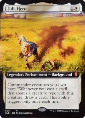 Folk Hero (Extended Art) [Commander Legends: Battle for Baldur's Gate] | Odin's Place