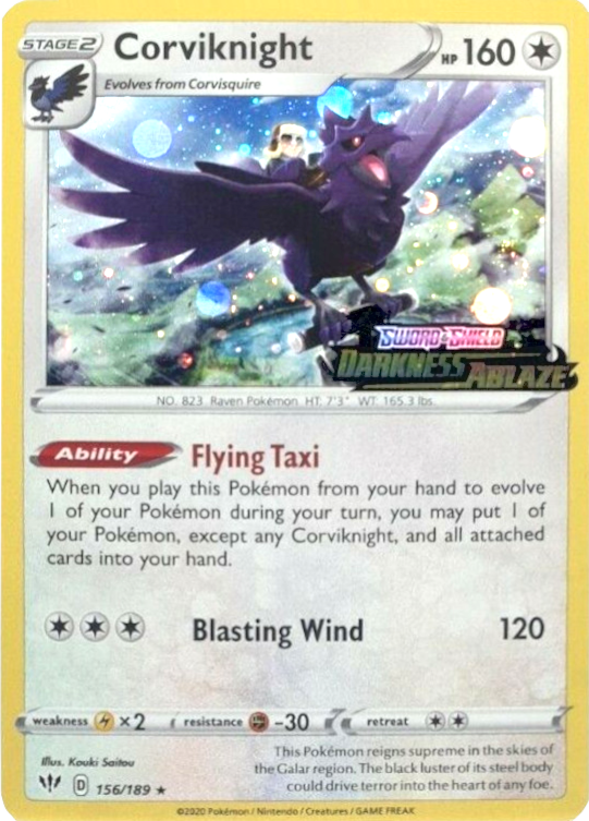 Corviknight (156/189) (Cosmos Holo) [Sword & Shield: Darkness Ablaze] | Odin's Place