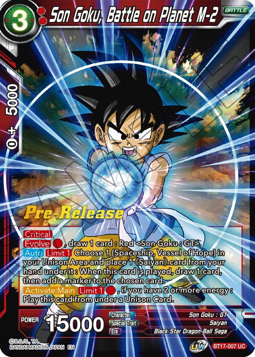 Son Goku, Battle on Planet M-2 (BT17-007) [Ultimate Squad Prerelease Promos] | Odin's Place