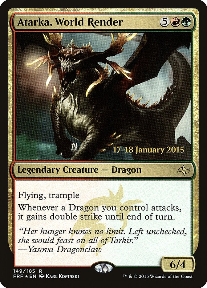 Atarka, World Render (149) [Fate Reforged Prerelease Promos] | Odin's Place