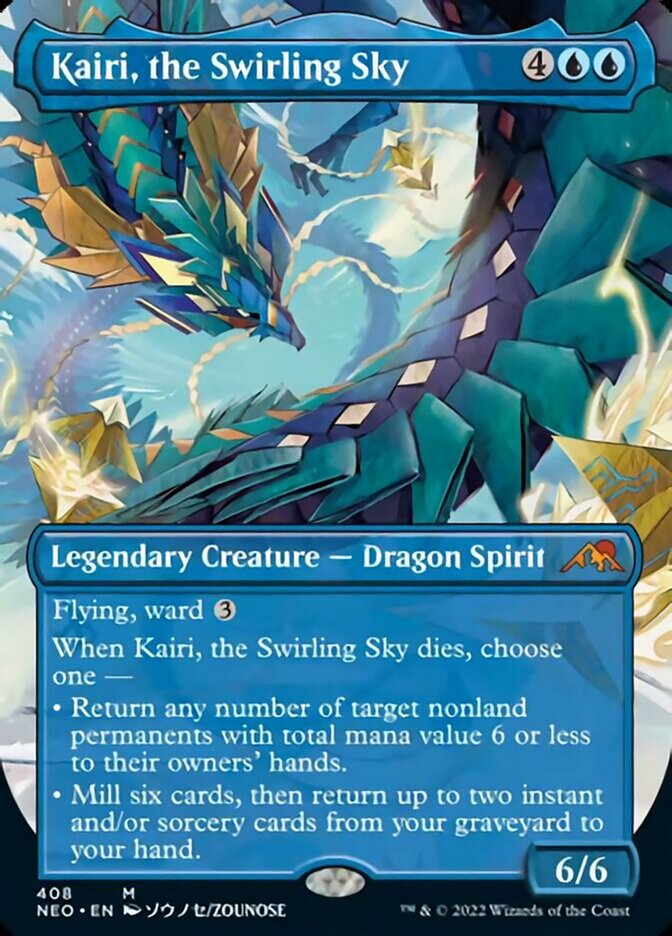 Kairi, the Swirling Sky (Borderless Alternate Art) [Kamigawa: Neon Dynasty] | Odin's Place